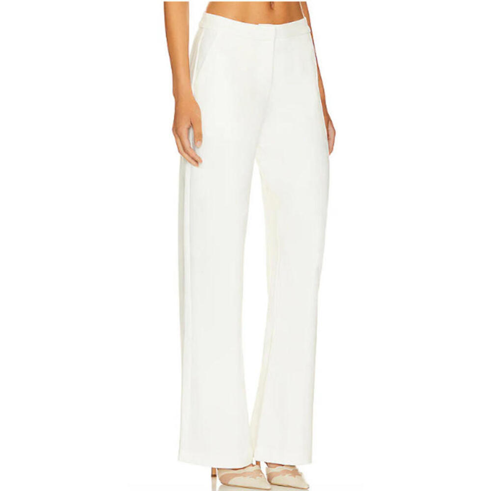 Revolve SNDYS ANIKA Pants in WHITE  Wide Leg Trousers size S NWT $83 msrp